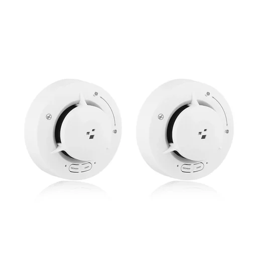 "Set of 2 wireless smoke detectors, networkable, HomeWizard Link capable image"