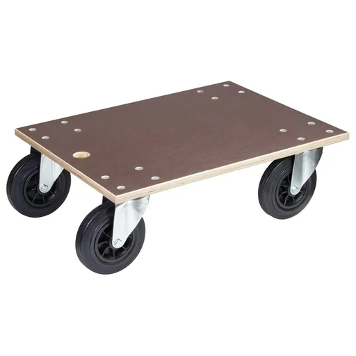 "Transport aid MM 1148, 78 x 59 x 26 cm, hard castors Ø 200 mm, roller bearings, multiplex board FSC®, load capacity 750 kg image"