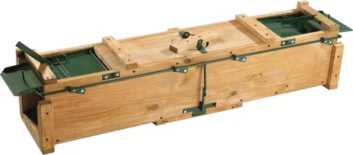 "Wooden live trap with 2 entrances, for martens, cats, etc. approx. 120 x 27 x 27 cm image"