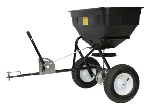 "Spreader for lawn tractor attachment image"