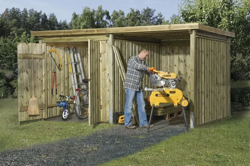 "Flat roof shed warehouse variant 2 image"