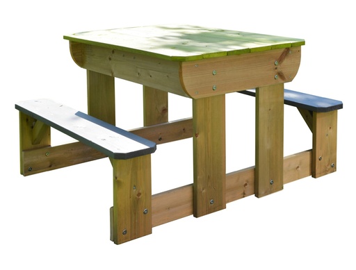 "Wendi Toys Donkey Play & Mud Table 100×79×52.5 cm Natural – Sand/Water Tubs, Lid Converts to Table image"