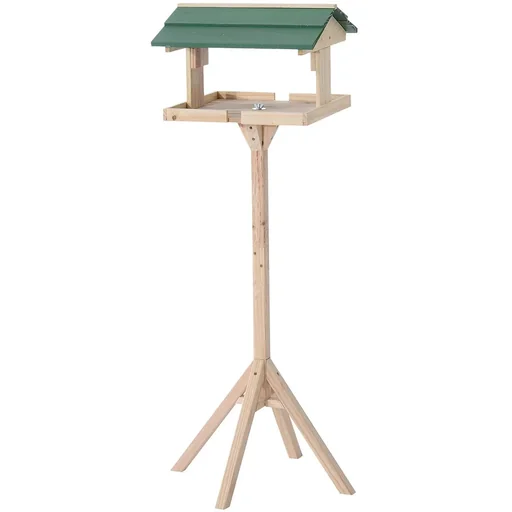 "Birdhouse bird feeder with stand pine image"