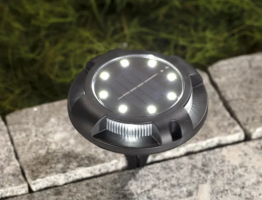 "Solar floor lights with 12 LEDs, 8 lumens, set of 3 image"