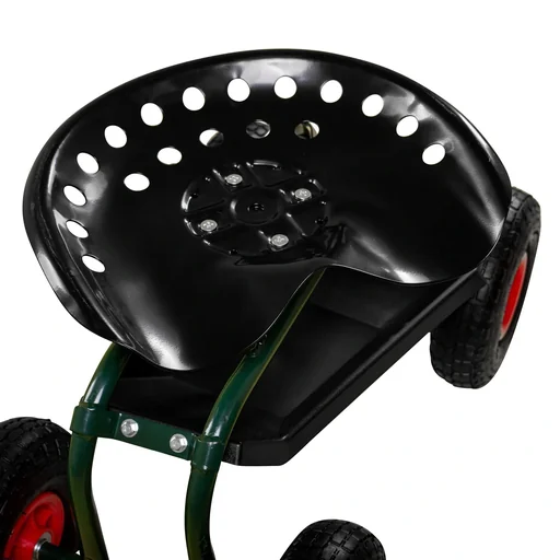 "Outdoor "Deluxe" rolling seat with protective cover image"