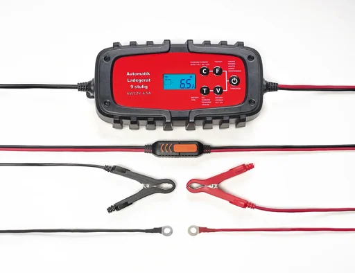 "Battery charger for car & motorcycle 6.5A, 6/12 Volt image"