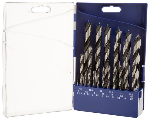 "25-piece wood drill bit set. 1.0 - 13.0 mm image"