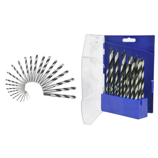 "25-piece wood drill bit set. 1.0 - 13.0 mm image"
