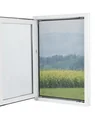 Magic Click window mosquito net, with magnetic fastening, breathable and semi-transparent, 150 x 130 cm, black