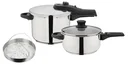 SYSTEM RAPID pressure cooker set, 6-piece stainless steel - 4L and 6L, Ø22cm