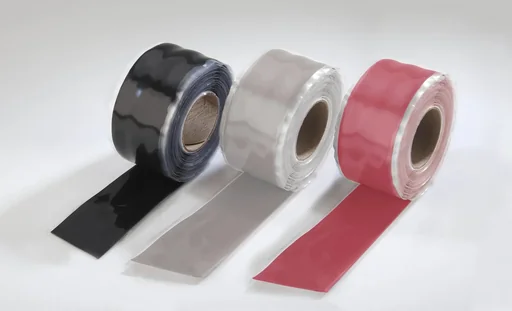 "Silicone tape, red, 25 mm wide, 3 m long image"