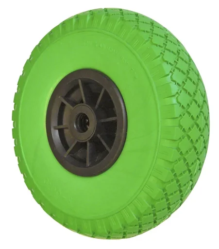 "Sack barrow wheel, puncture-proof green image"