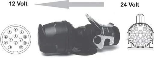 "Voltage reducer 24 Volt - 12 Volt 15-13 image"