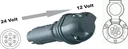 Voltage reducer 24 Volt - 12 Volt / 7-pin.