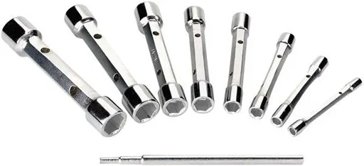 "Double-sided 6-point socket wrench set, 8 pieces. image"
