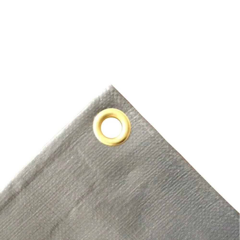 "Tarp 280g/m², gray waterproof tarp, heavy duty, UV resistant with eyelets, 5x6m (30m²) image"