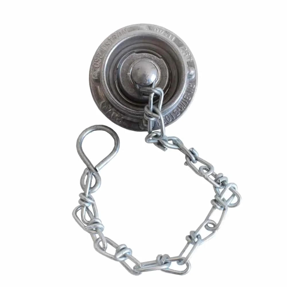 "Storz D Blind Coupling with Chain, Aluminum Fire Hose Cap image"