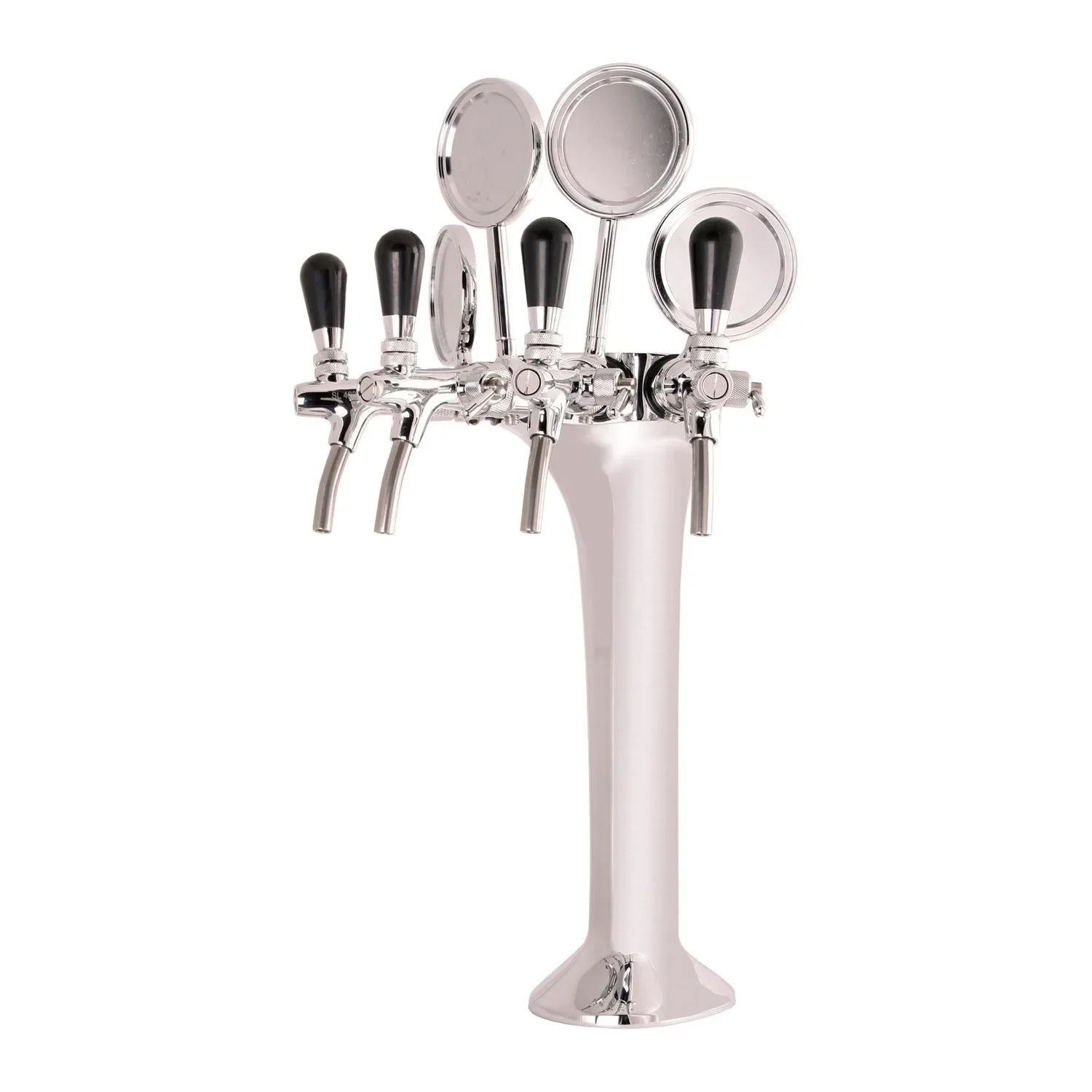 "Beer tower, Beer faucet - 4-lines, Chrome - Elegant and high quality for bars & restaurants image"