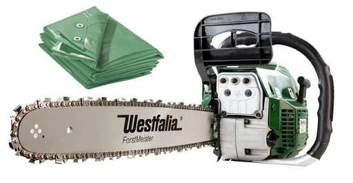 "Petrol chainsaw GM BK 4545 including tarpaulin 3 x 4 m - universally usable image"