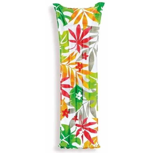 "Beach air mattresses with trendy flower print White image"