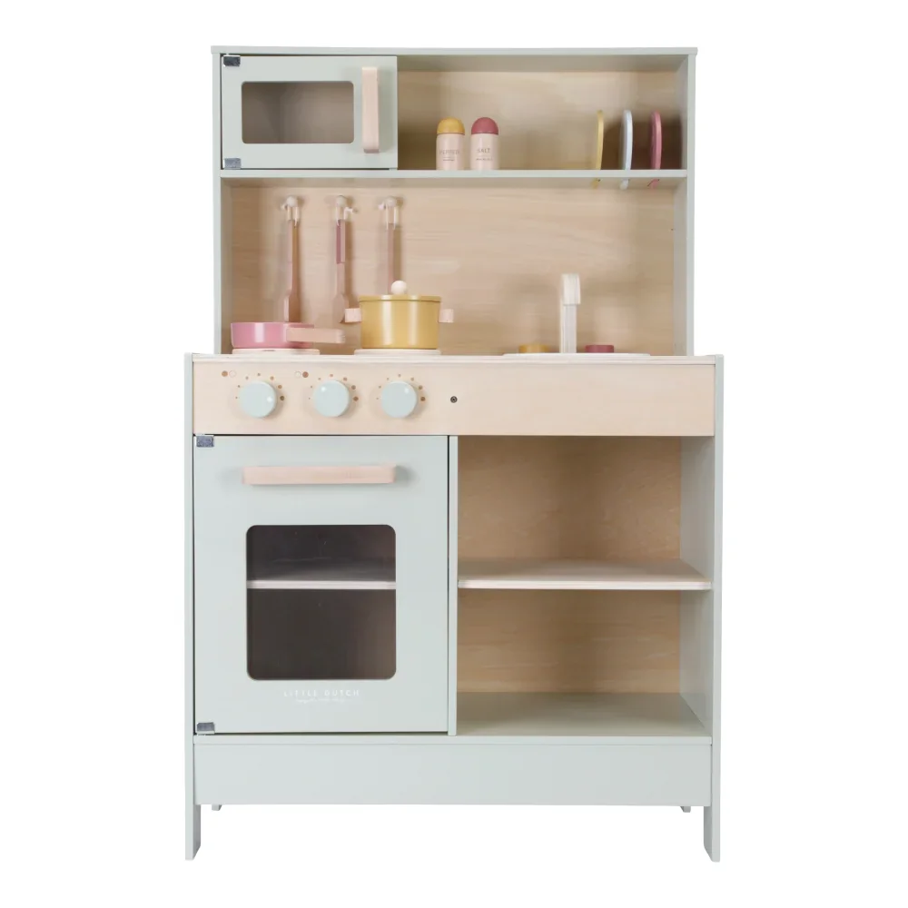 "Little dutch wood toy kitchen mint image"