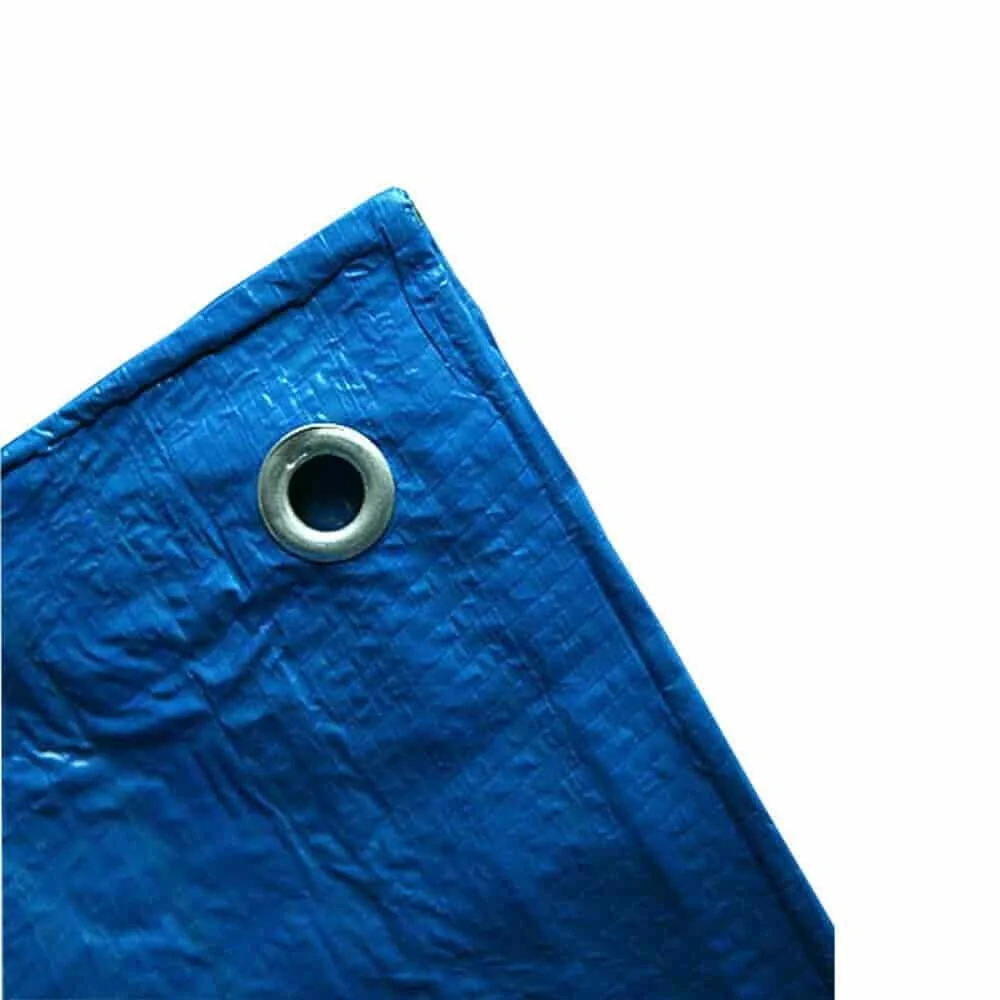 "5x6m Blue Waterproof Tarp (30m²) - Heavy Duty Poly Tarpaulin image"