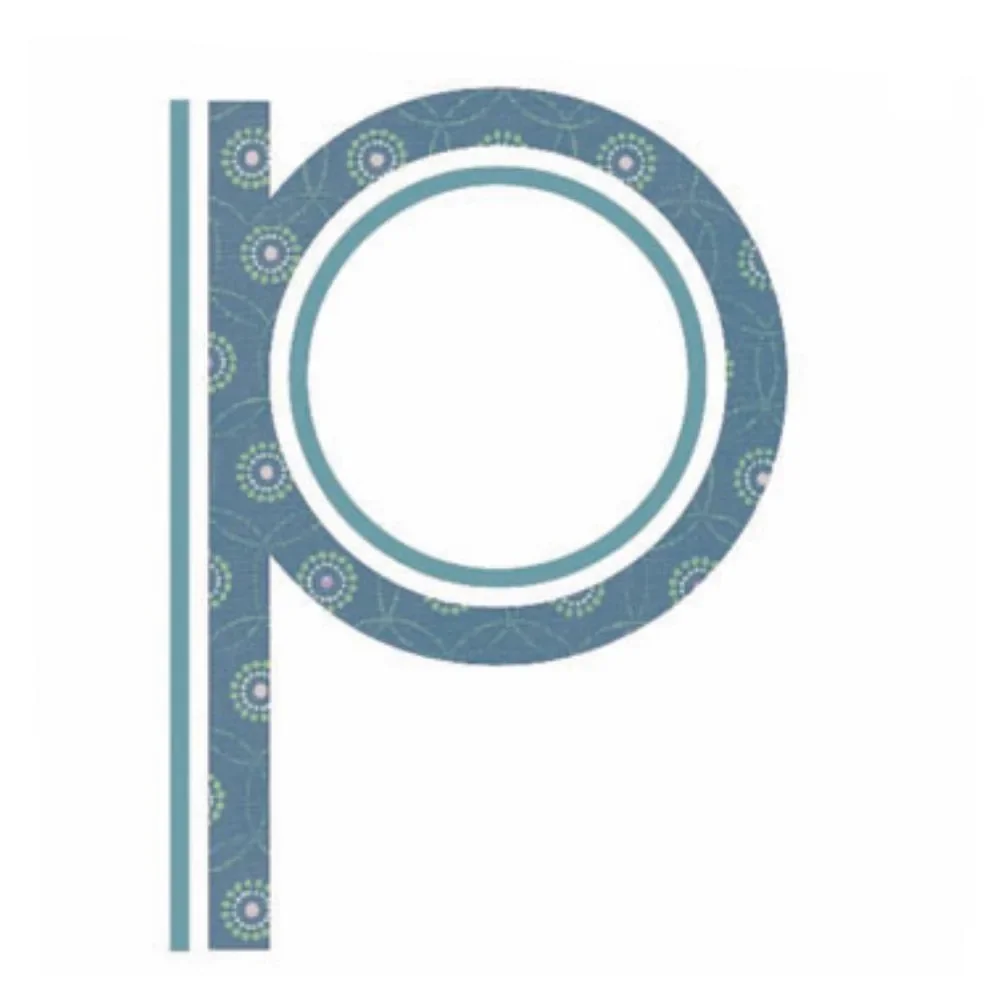 Lilipinso sticker blue letter p