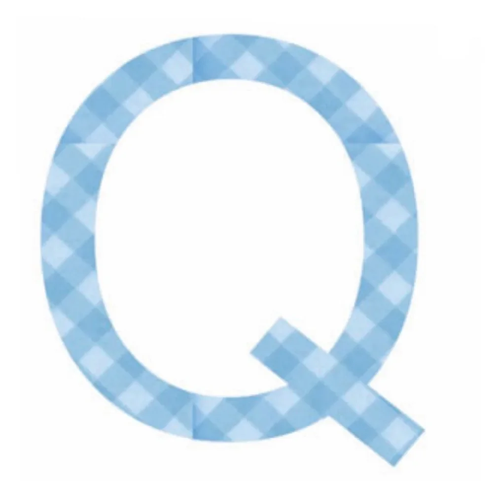 "Lilipinso sticker blue letter Q image"