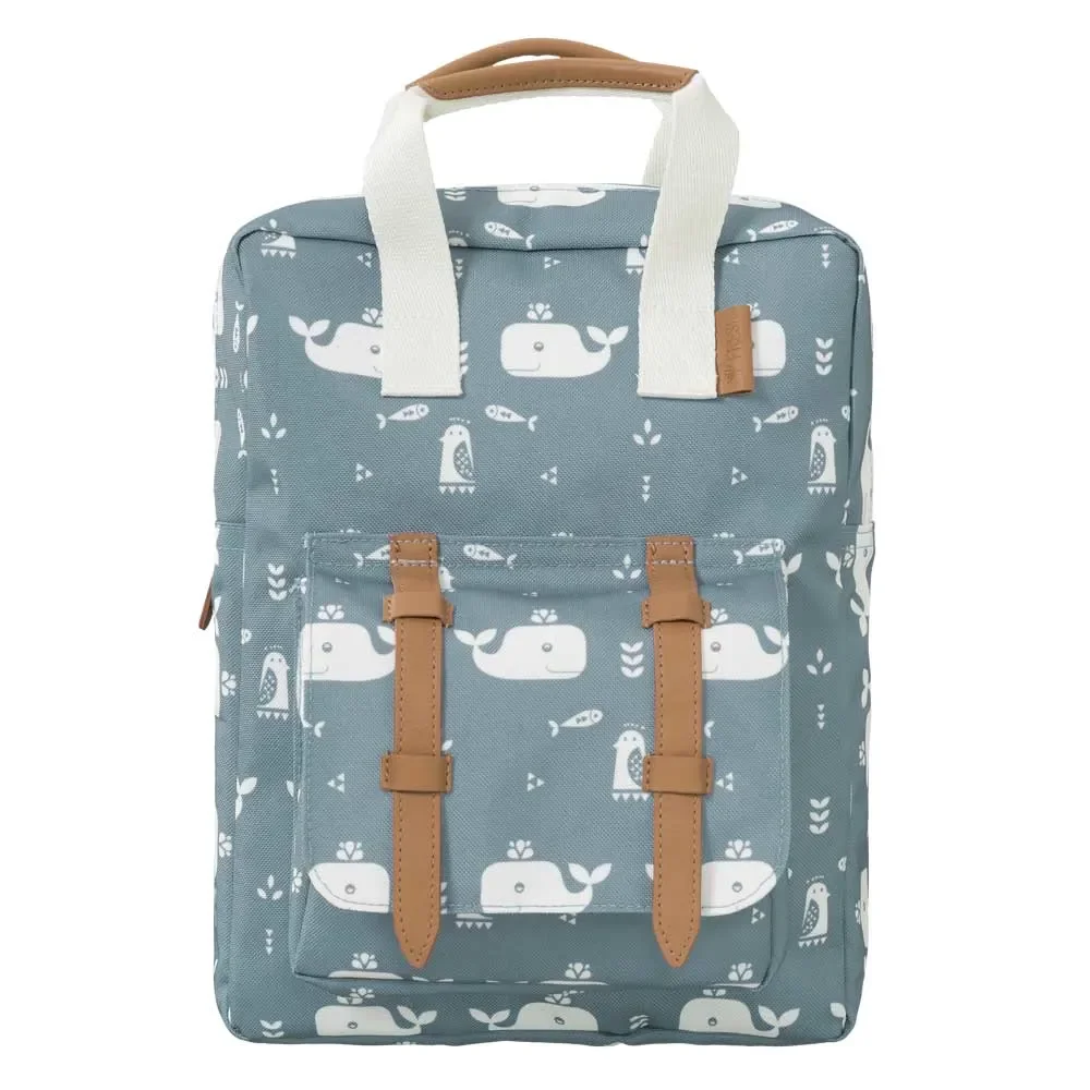 Fresk children's backpack whale blue