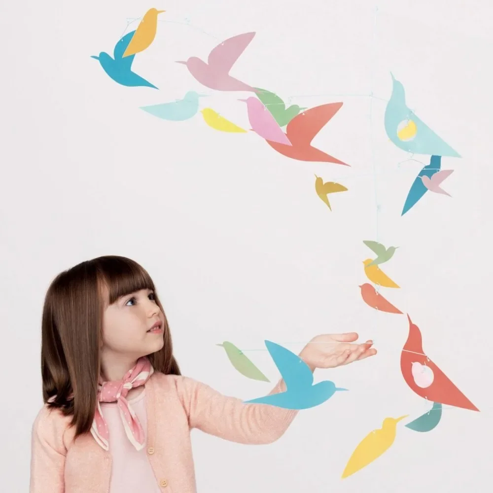 Djeco children mobile colorful birds