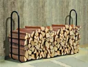 Firewood rack 122 centimeters with coated steel frame