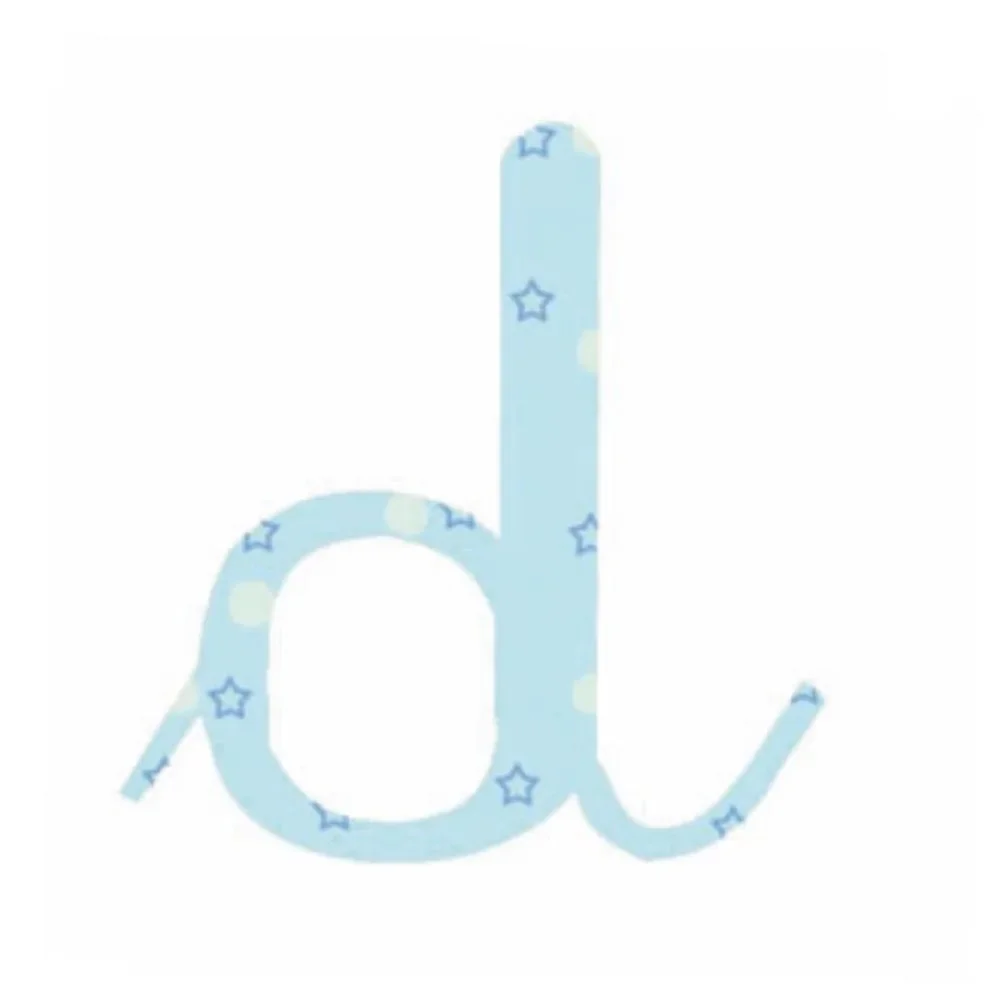"Lilipinso sticker blue letter d image"