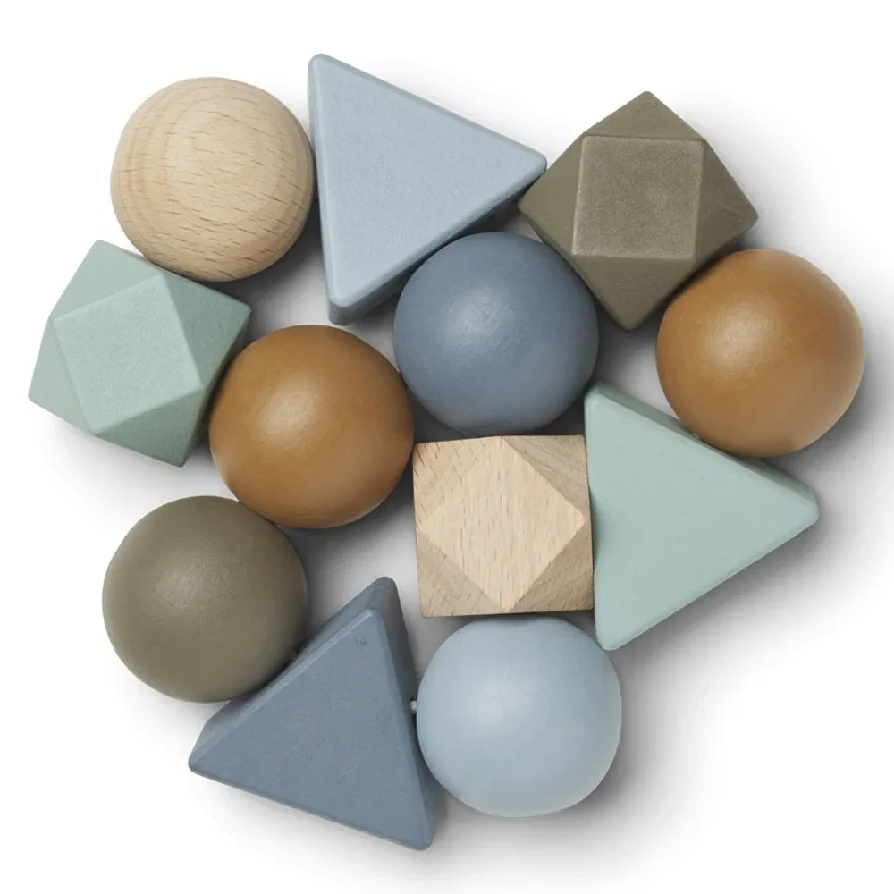"Liewood "Anna" Rassel Kugeln Wood Blue Multi Mix image"