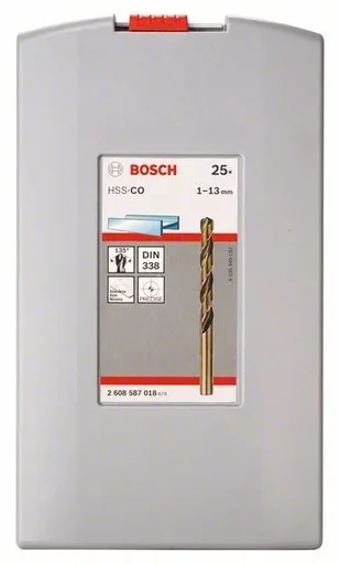 "ProBox metal drill bit set HSS-Co, DIN 338 (cobalt alloy), 1-13 mm, 25 pieces image"