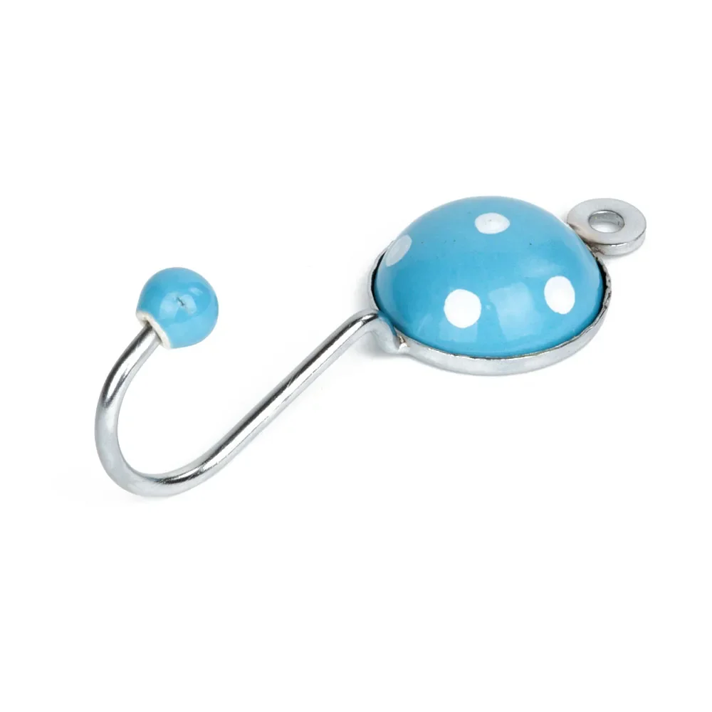 "Knaufmanufaktur clothes hook around turquoise points white image"