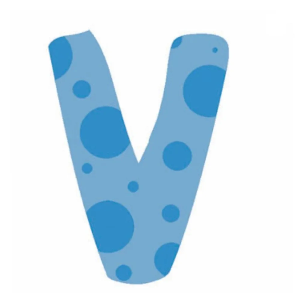 "Lilipinso sticker blue letter v image"