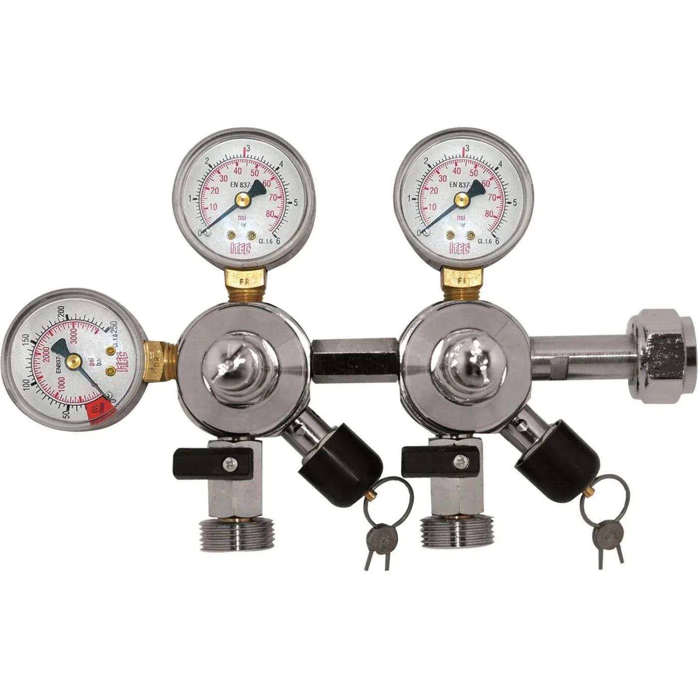 "Pressure reducer, pressure regulator for beer dispenser, 3 bar image"