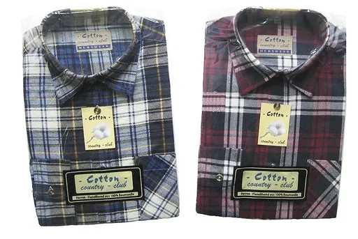 "Checked flannel shirt, length 85cm, size 49/50, color-sorted image"