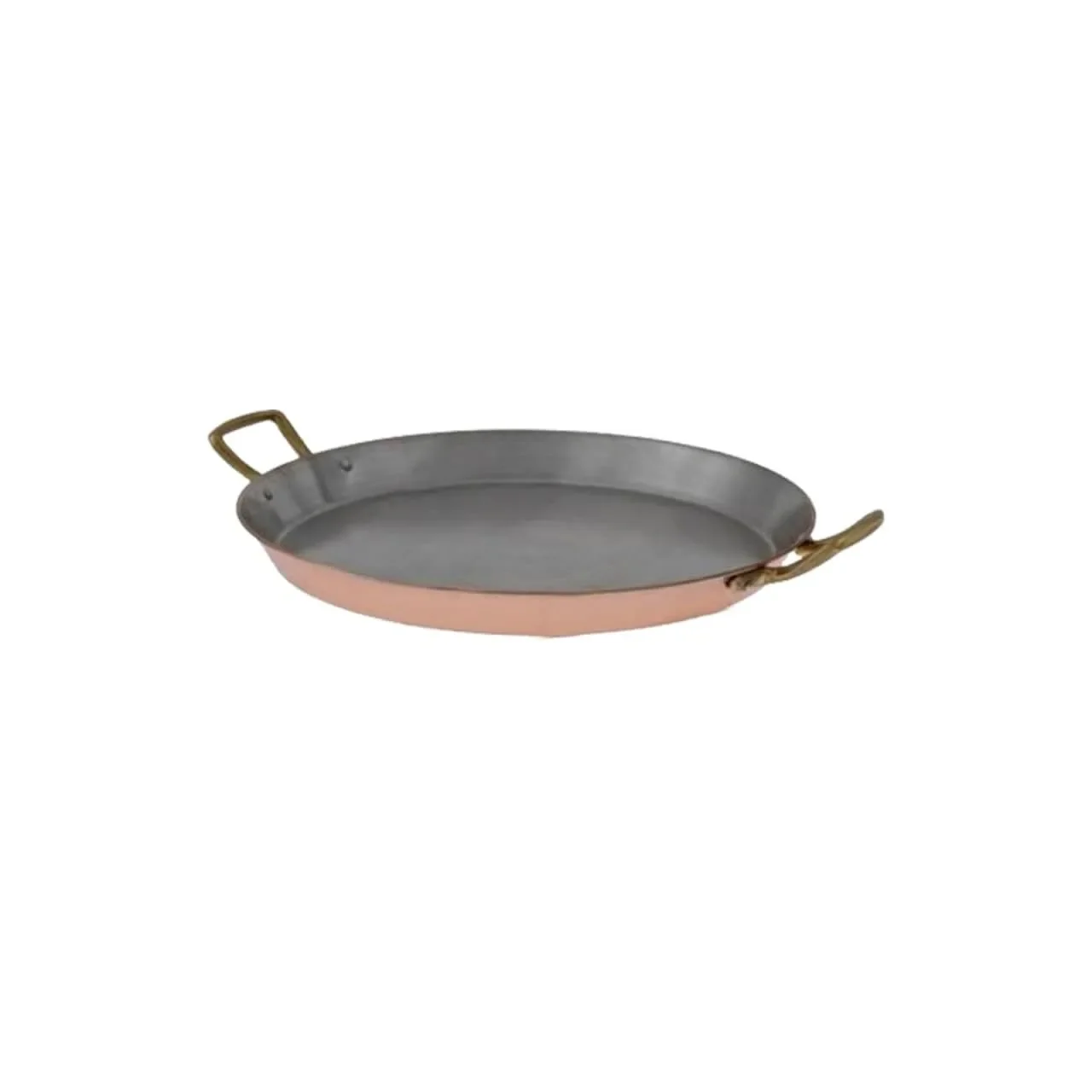 "Copper pan, copper frying pan, copper frypan, copper paella pan, 40 сm image"