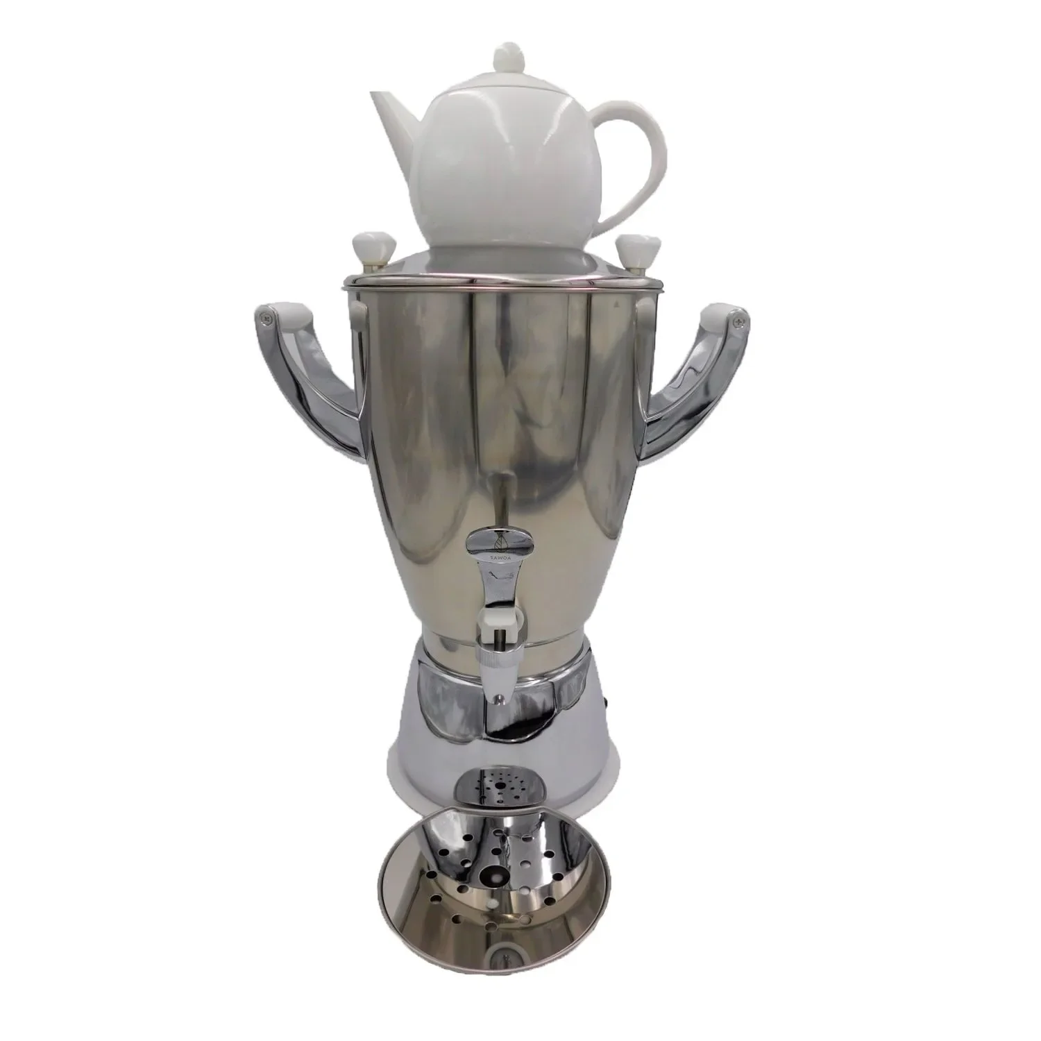 Samovar, Russian tea urn - Electric, Premium, SAMORAI 1, White