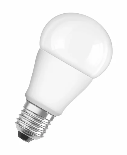 "LED Star in light bulb shape, 5 watts, E27, warm white, matt image"