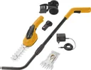 Cordless grass and shrub shears 3.6 V Li-Ion including walking stick and wheel set
