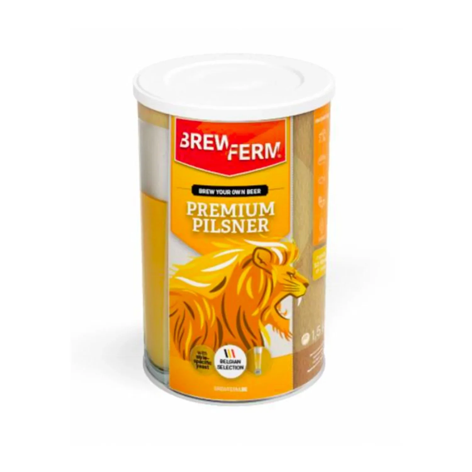 "Brewferm Beer making kit Premium Pilsner, 1.5kg - Everything you need to brew perfect pilsner at home image"
