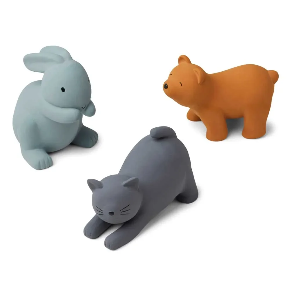 "Liewood "David" Animal set silicone blue mix image"