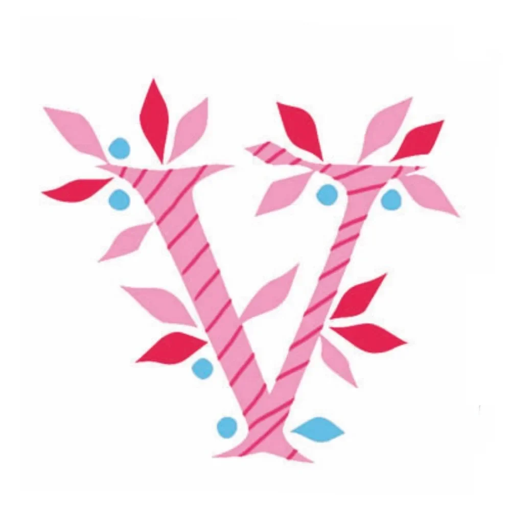 Lilipinso sticker pink letter v