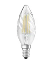 LED STAR FILAMENT candle twisted with 2.5 watts, E14, clear, cool white