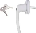 Window handle, lockable, with 2 keys, color white