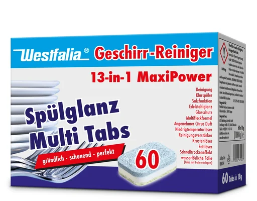 "13 in 1 multifunctional dishwasher tablets, 60 pieces image"
