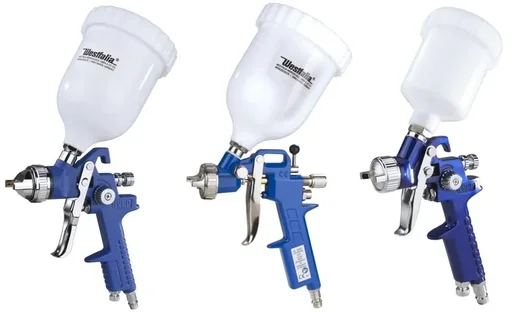 "Professional paint spray gun with gravity feed cup, 600 ml image"