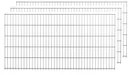 Fence panel set, anthracite, 15 pieces, each 125 cm x 200 cm